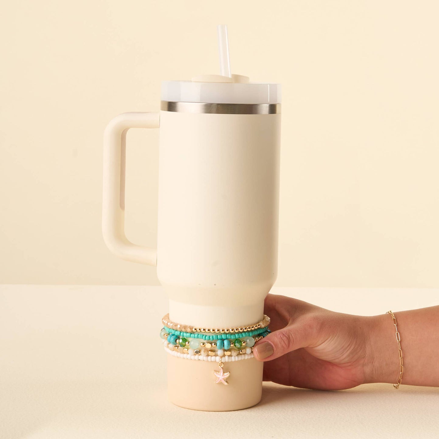 Tumbler Bracelet Stack-Tidal Wave