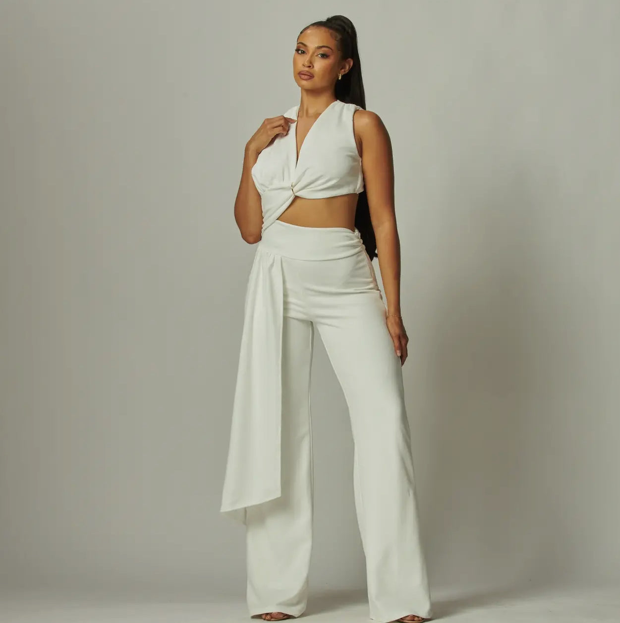 Living Luxe Jumpsuit: IVORY