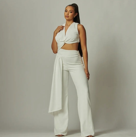 Living Luxe Jumpsuit: IVORY