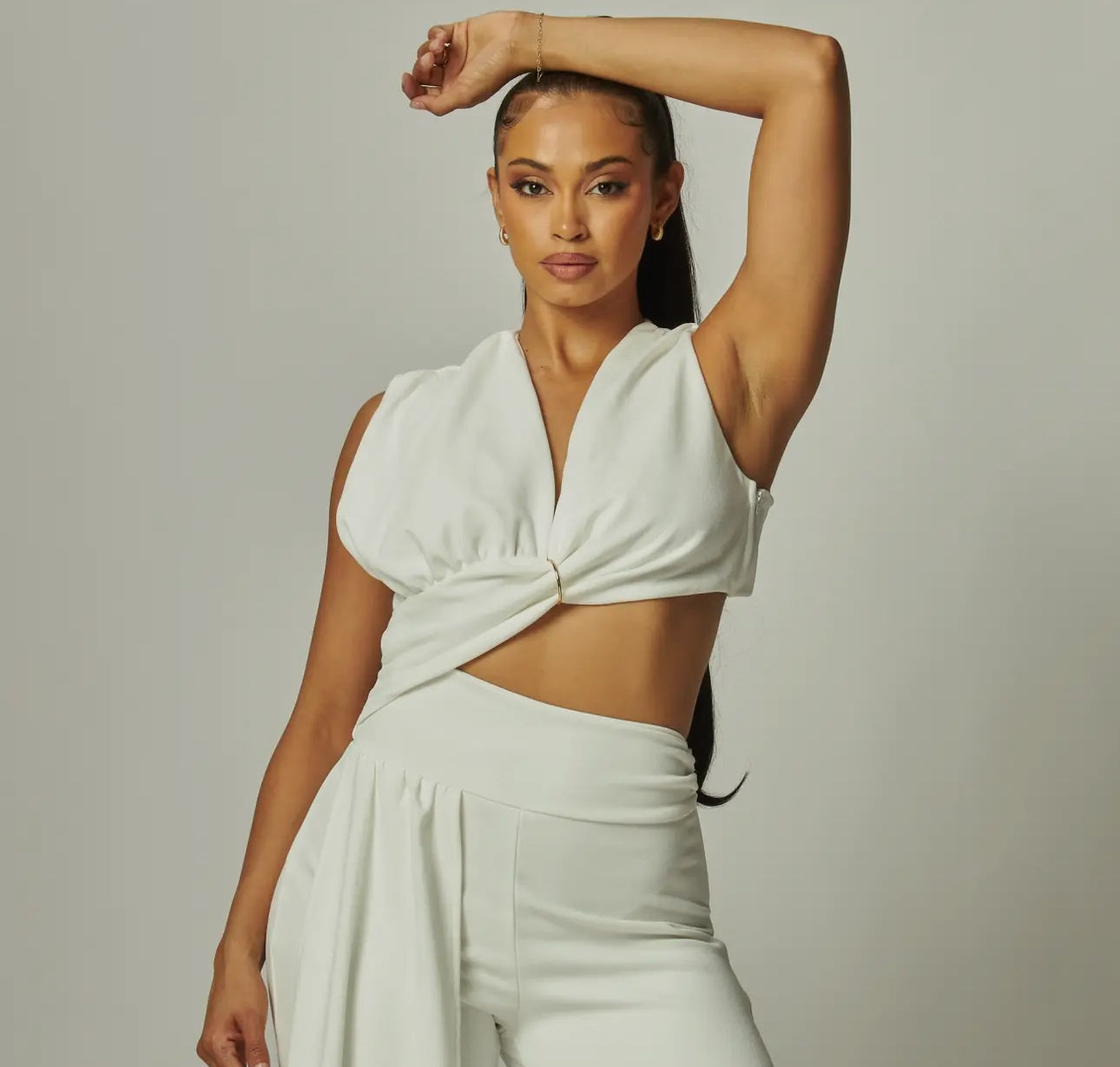 Living Luxe Jumpsuit: IVORY