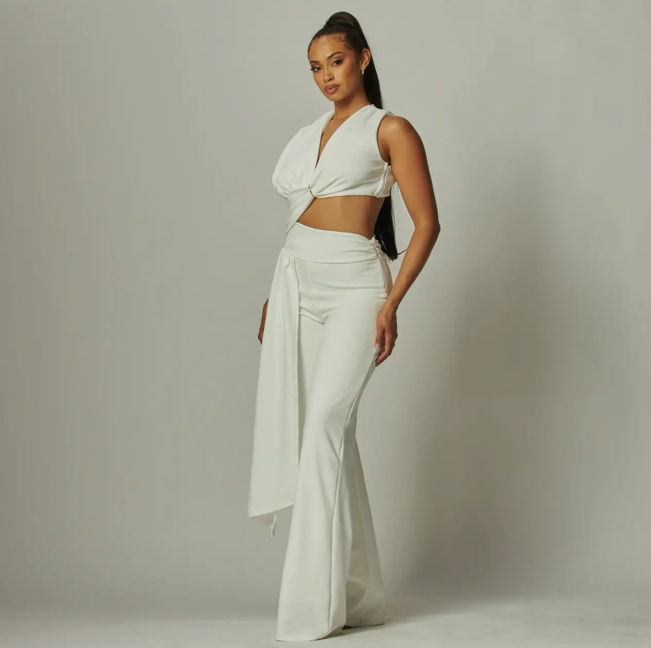Living Luxe Jumpsuit: IVORY