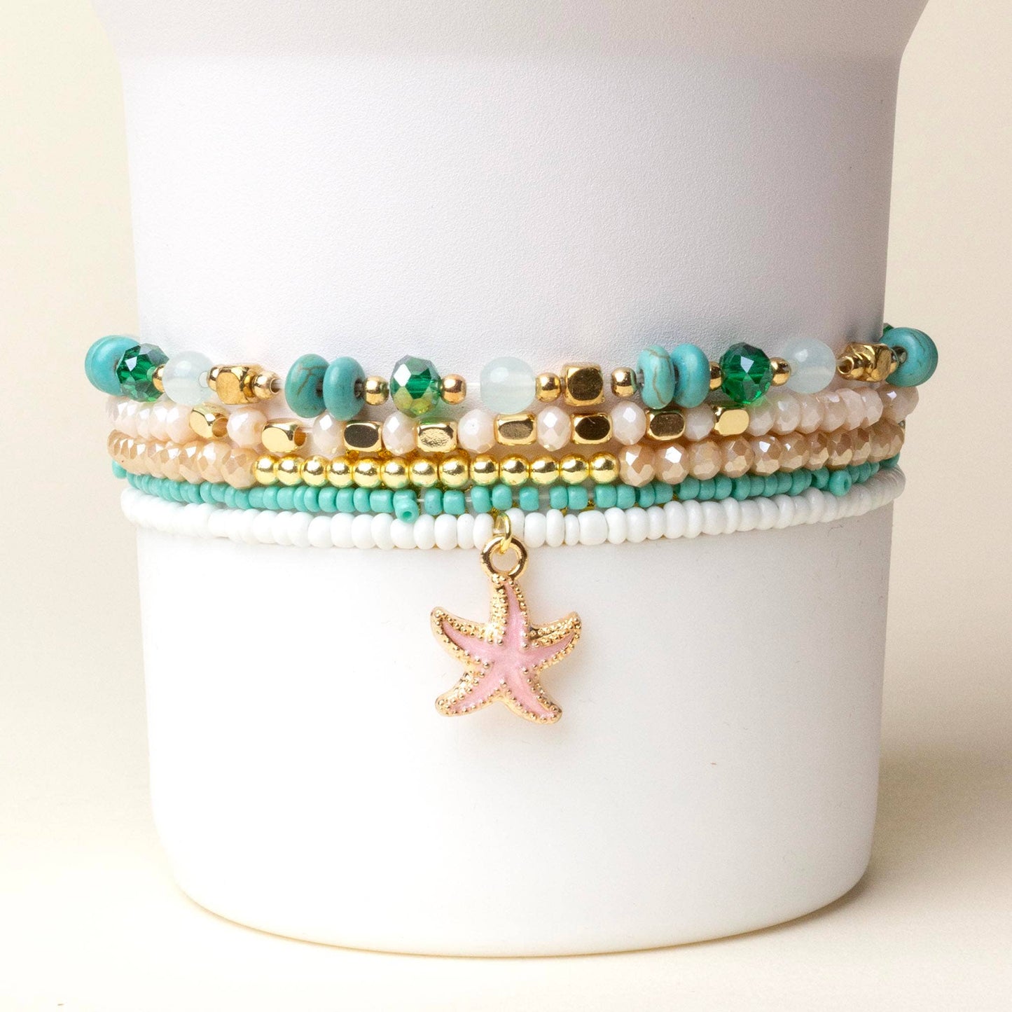 Tumbler Bracelet Stack-Tidal Wave