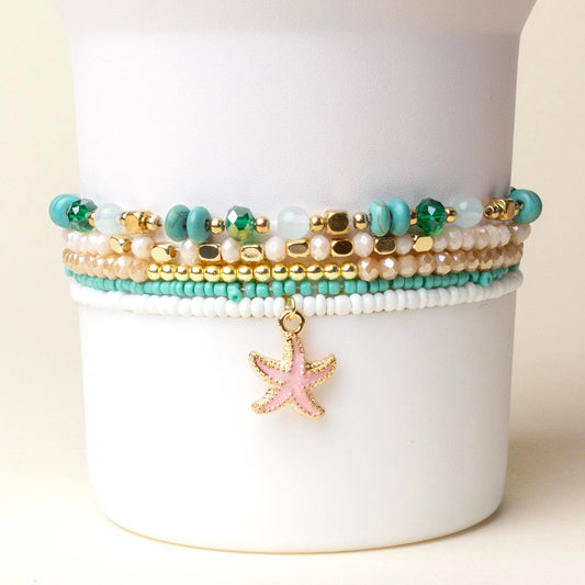 Tumbler Bracelet Stack-Tidal Wave